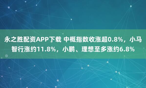 永之胜配资APP下载 中概指数收涨超0.8%，小马智行涨约11.8%，小鹏、理想至多涨约6.8%