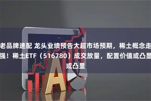 老品牌速配 龙头业绩预告大超市场预期，稀土概念走强！稀土ETF（516780）成交放量，配置价值或凸显
